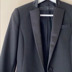Satin Black Blazer